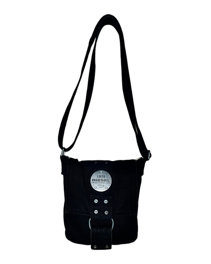 VINTAGE DIESEL DISTRESSED CANVAS CROSSBODY BAG