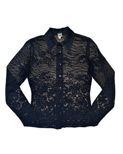 DEADSTOCK SMART SET LACE BUTTON UP